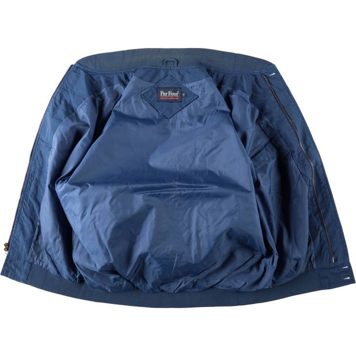 Par Four Derby Jacket, Cup Shoulder Jacket, Men's Size L polyester navy blue type Vintage Second Hand