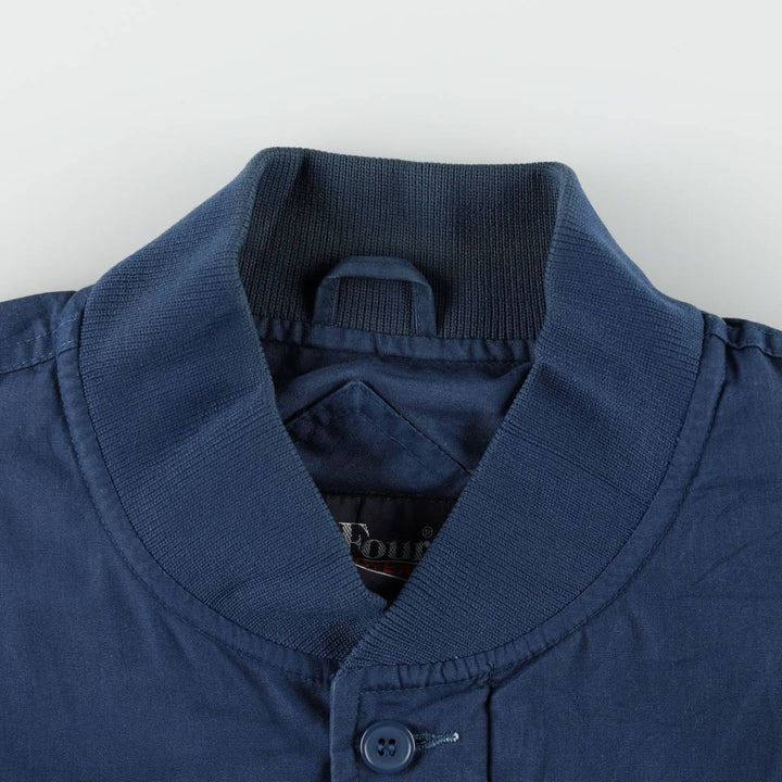 Par Four Derby Jacket, Cup Shoulder Jacket, Men's Size L polyester navy blue type Vintage Second Hand