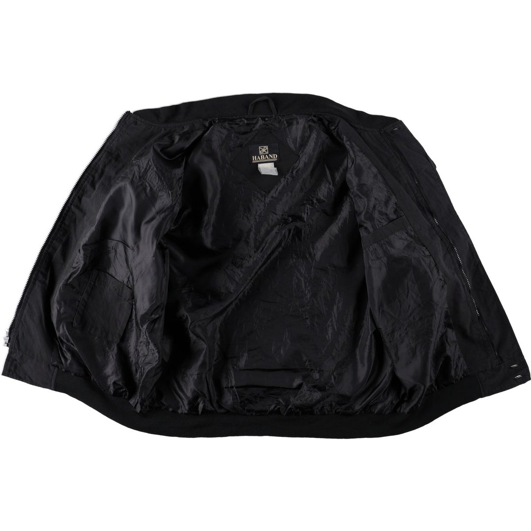 90s~00'S HABAND Derby Jacket Cup Shoulder Jacket Men's XL unclear black type Vintage Second Hand