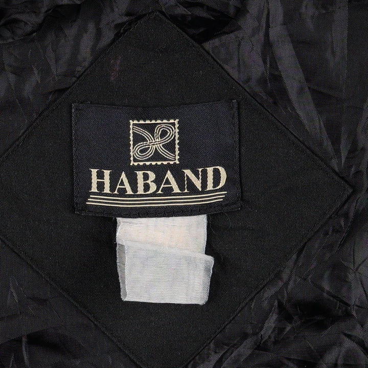 90s~00'S HABAND Derby Jacket Cup Shoulder Jacket Men's XL unclear black type Vintage Second Hand
