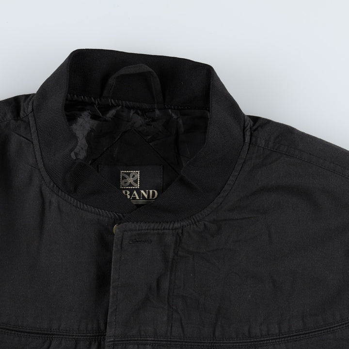 90s~00'S HABAND Derby Jacket Cup Shoulder Jacket Men's XL unclear black type Vintage Second Hand