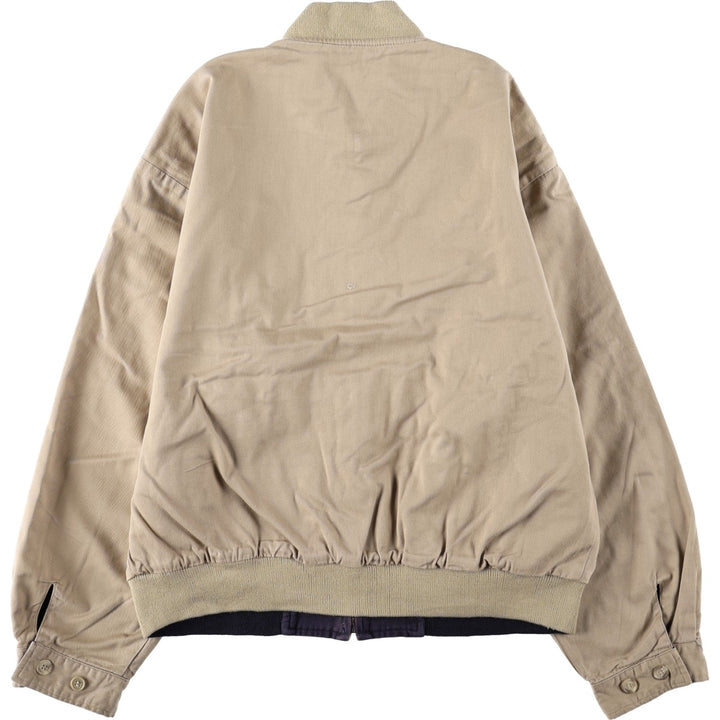 80s-90'S Lands' End Reversible Cotton Blouson, Men's Size M (approx.), Vintage cotton Beige type Vintage Second Hand