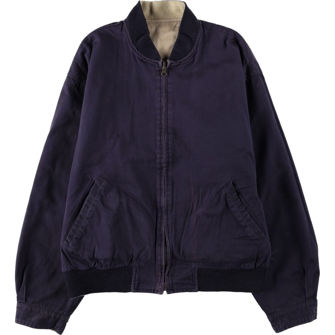 80s-90'S Lands' End Reversible Cotton Blouson, Men's Size M (approx.), Vintage cotton Beige type Vintage Second Hand