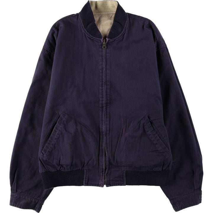 80s-90'S Lands' End Reversible Cotton Blouson, Men's Size M (approx.), Vintage cotton Beige type Vintage Second Hand