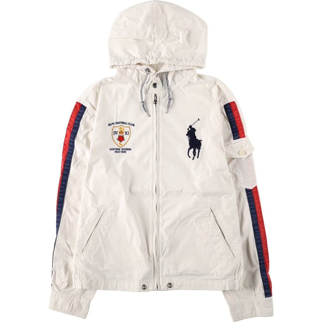 Ralph Lauren POLO by Ralph Lauren Big Pony Cotton Hoodie, Men's Size L (approx.) cotton white type Vintage Second Hand