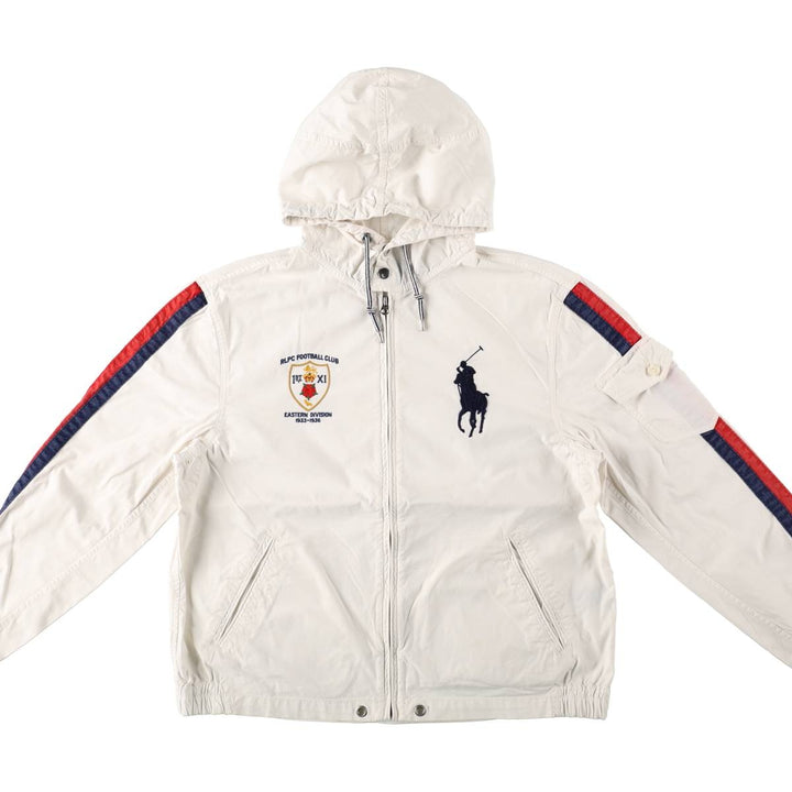 Ralph Lauren POLO by Ralph Lauren Big Pony Cotton Hoodie, Men's Size L (approx.) cotton white type Vintage Second Hand