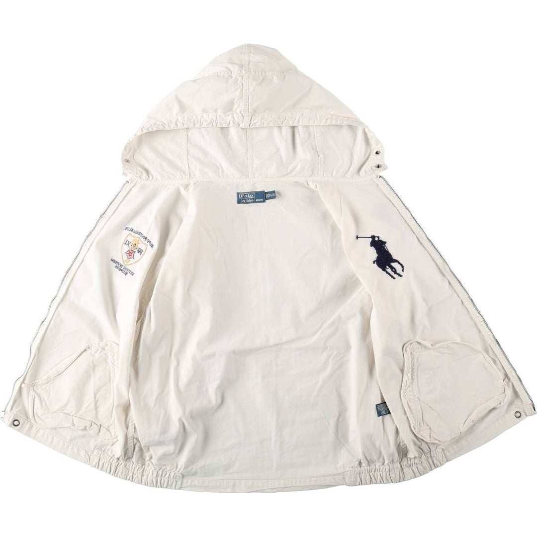 Ralph Lauren POLO by Ralph Lauren Big Pony Cotton Hoodie, Men's Size L (approx.) cotton white type Vintage Second Hand