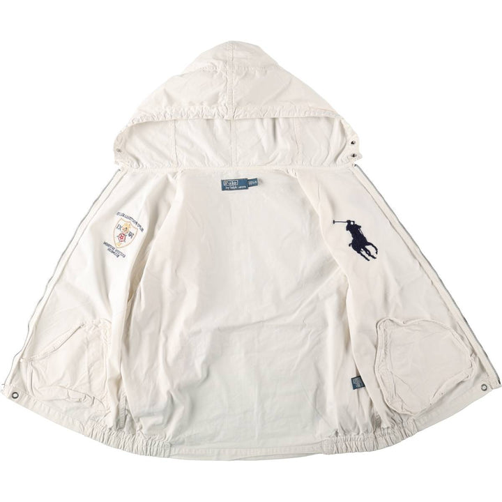 Ralph Lauren POLO by Ralph Lauren Big Pony Cotton Hoodie, Men's Size L (approx.) cotton white type Vintage Second Hand