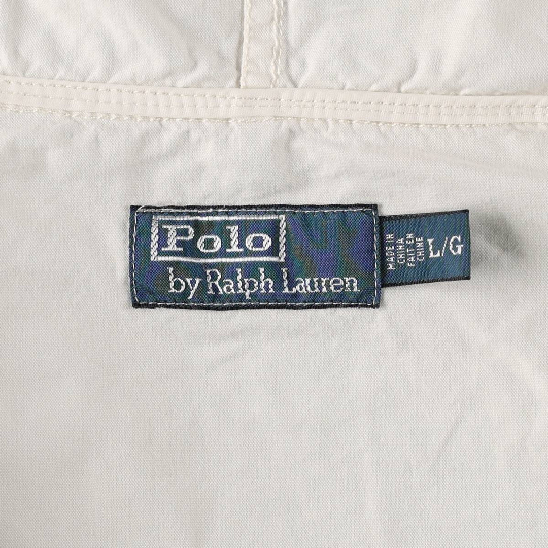 Ralph Lauren POLO by Ralph Lauren Big Pony Cotton Hoodie, Men's Size L (approx.) cotton white type Vintage Second Hand
