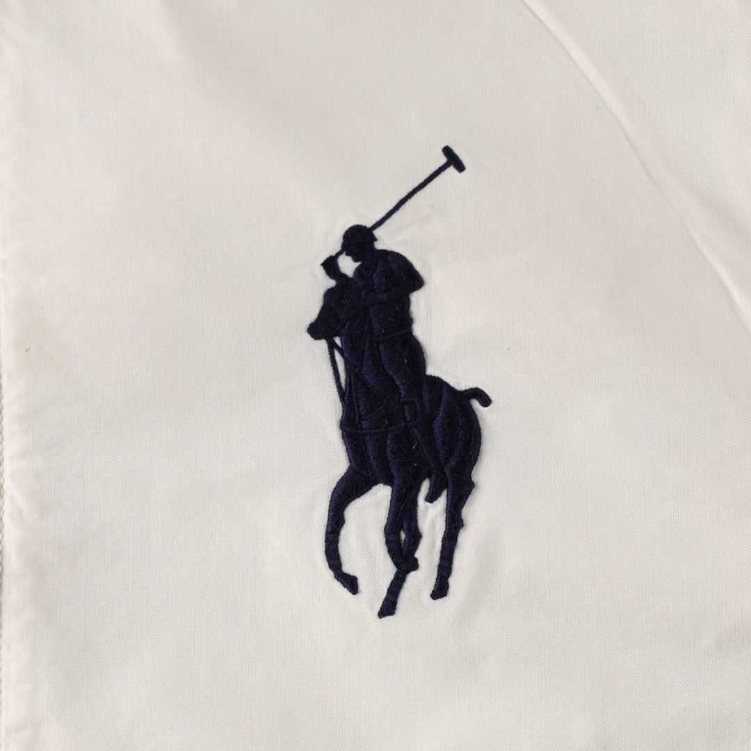 Ralph Lauren POLO by Ralph Lauren Big Pony Cotton Hoodie, Men's Size L (approx.) cotton white type Vintage Second Hand