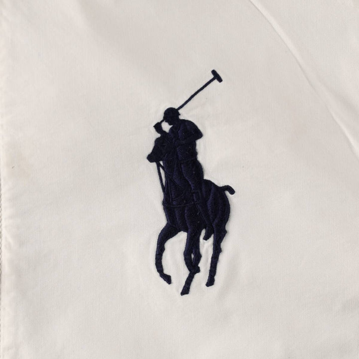 Ralph Lauren POLO by Ralph Lauren Big Pony Cotton Hoodie, Men's Size L (approx.) cotton white type Vintage Second Hand