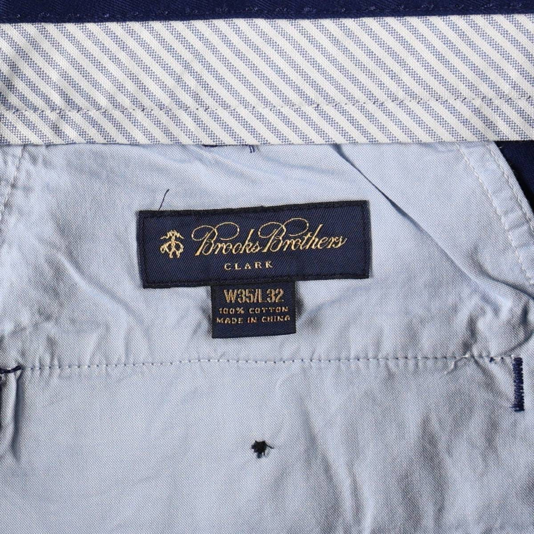 Brooks Brothers CLARK all-over print chino pants, men's size W36 (approx.) cotton navy blue type Vintage Second Hand