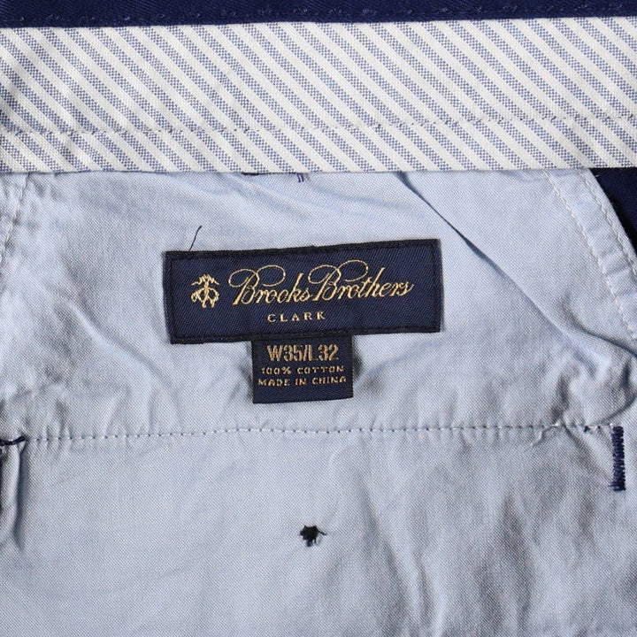 Brooks Brothers CLARK all-over print chino pants, men's size W36 (approx.) cotton navy blue type Vintage Second Hand