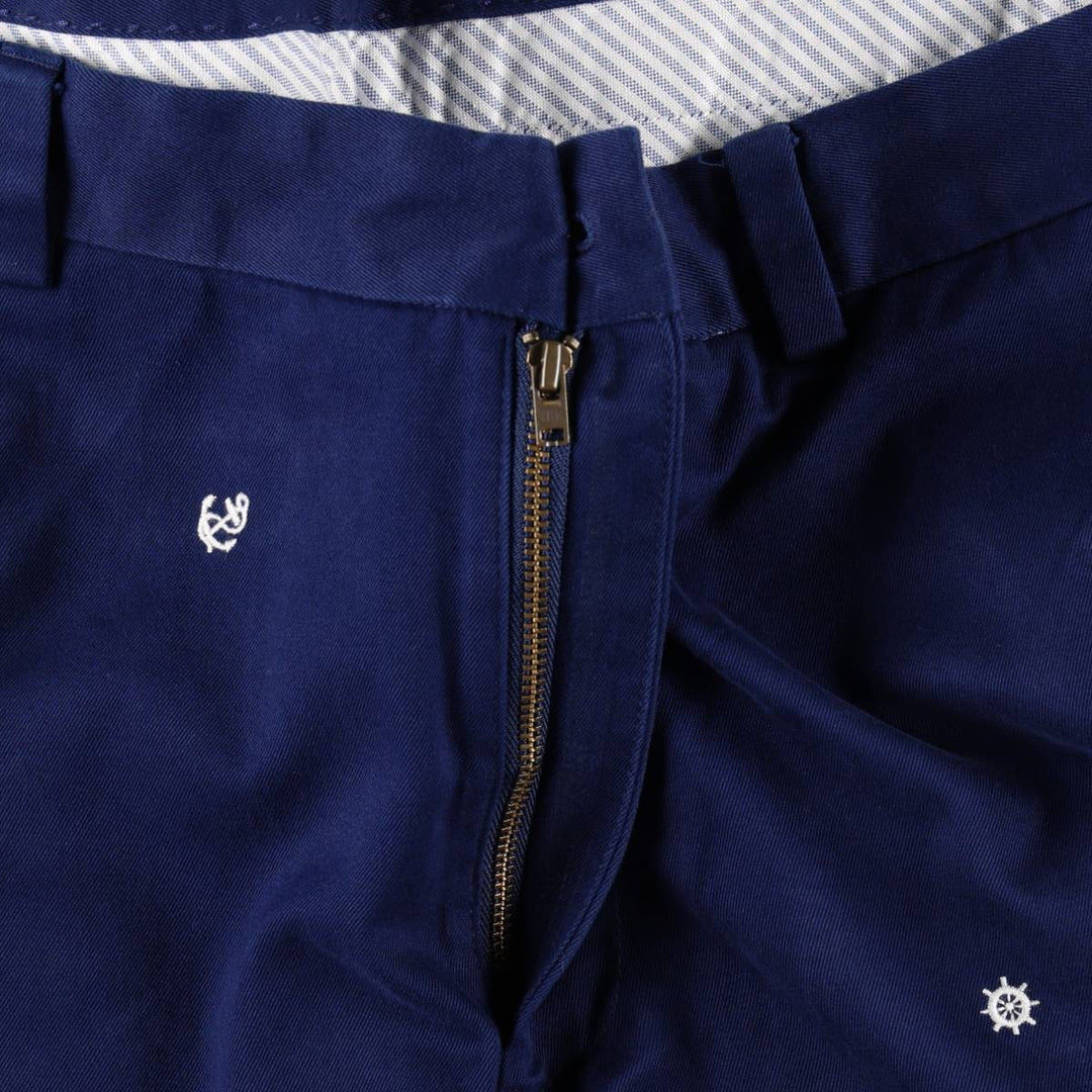 Brooks Brothers CLARK all-over print chino pants, men's size W36 (approx.) cotton navy blue type Vintage Second Hand