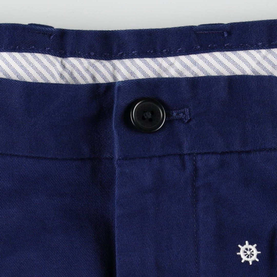 Brooks Brothers CLARK all-over print chino pants, men's size W36 (approx.) cotton navy blue type Vintage Second Hand