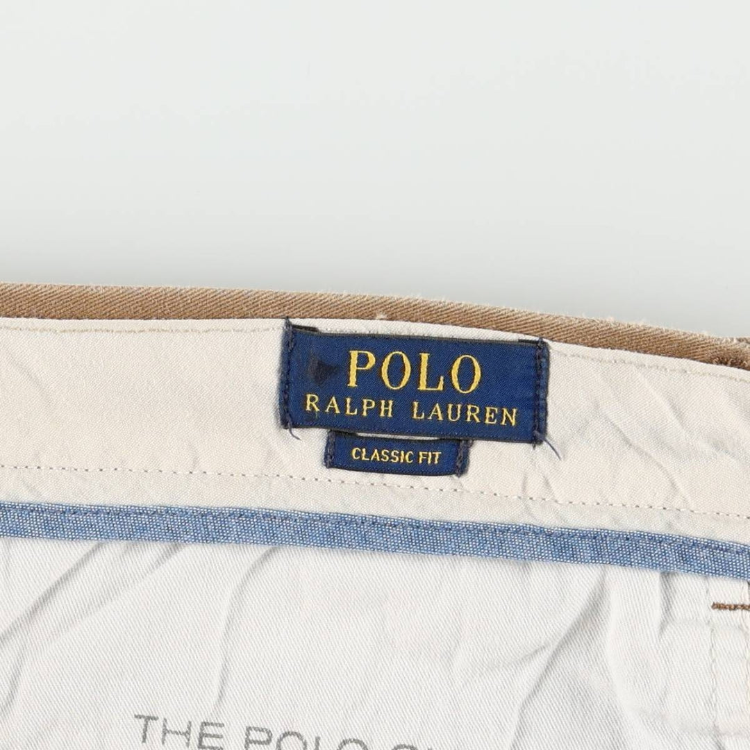 Ralph Lauren POLO RALPH LAUREN Classic Fit Chino Pants, Men's, Size W36 cotton Khaki type brown Vintage Second Hand