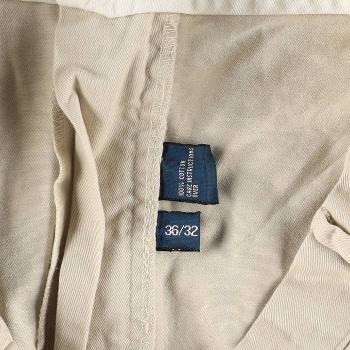 Ralph Lauren POLO by Ralph Lauren HAMMOND PANT, two-pleat chino pants, men's w36 equivalent cotton Beige type Vintage Second Hand