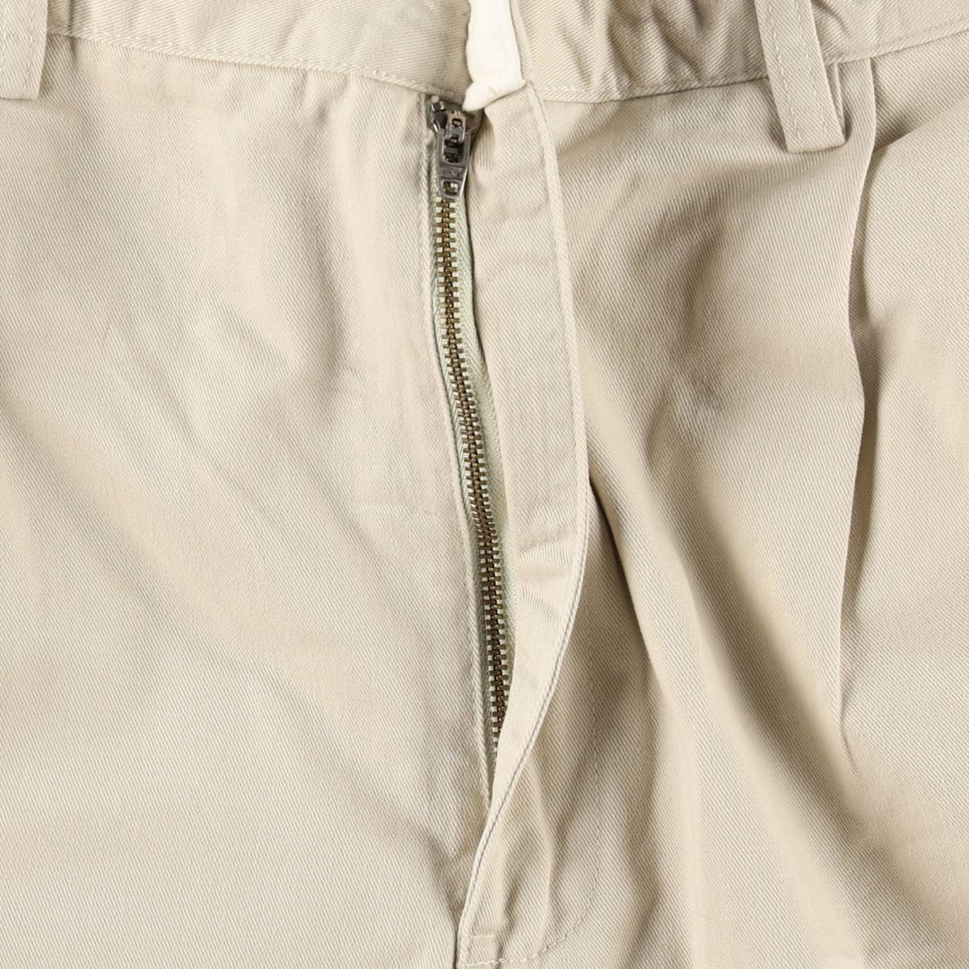Ralph Lauren POLO by Ralph Lauren HAMMOND PANT, two-pleat chino pants, men's w36 equivalent cotton Beige type Vintage Second Hand
