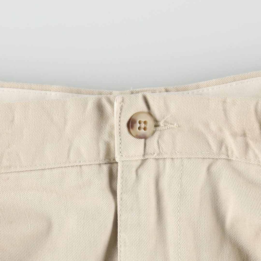 Ralph Lauren POLO by Ralph Lauren HAMMOND PANT, two-pleat chino pants, men's w36 equivalent cotton Beige type Vintage Second Hand