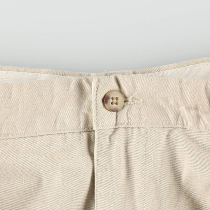 Ralph Lauren POLO by Ralph Lauren HAMMOND PANT, two-pleat chino pants, men's w36 equivalent cotton Beige type Vintage Second Hand