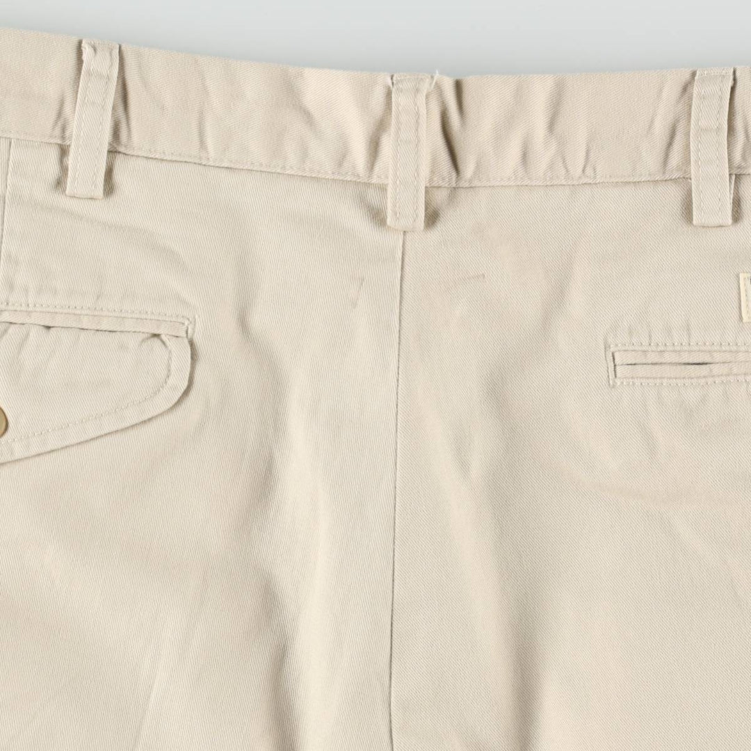 Ralph Lauren POLO by Ralph Lauren HAMMOND PANT, two-pleat chino pants, men's w36 equivalent cotton Beige type Vintage Second Hand