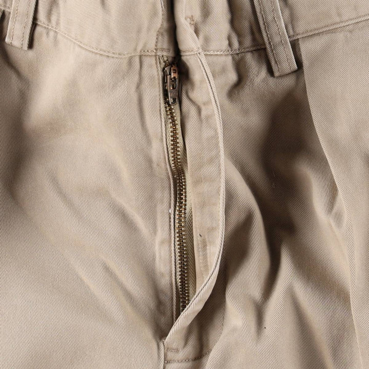 Ralph Lauren POLO RALPH LAUREN CLASSIC FIT PLEATED Two-Pleat Chino Pants, Men's Size W35 (approx.) cotton beige type brown Vintage Second Hand