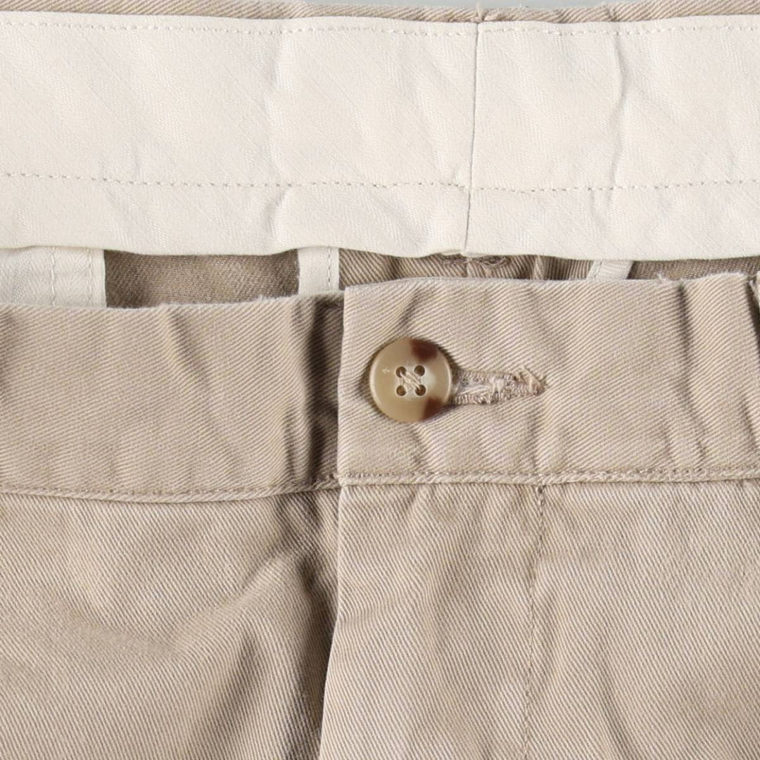 Ralph Lauren POLO RALPH LAUREN CLASSIC FIT PLEATED Two-Pleat Chino Pants, Men's Size W35 (approx.) cotton beige type brown Vintage Second Hand