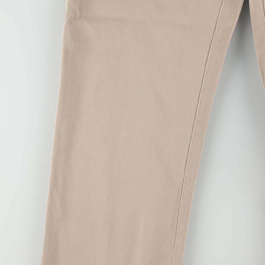 Ralph Lauren POLO RALPH LAUREN CLASSIC FIT PLEATED Two-Pleat Chino Pants, Men's Size W35 (approx.) cotton beige type brown Vintage Second Hand