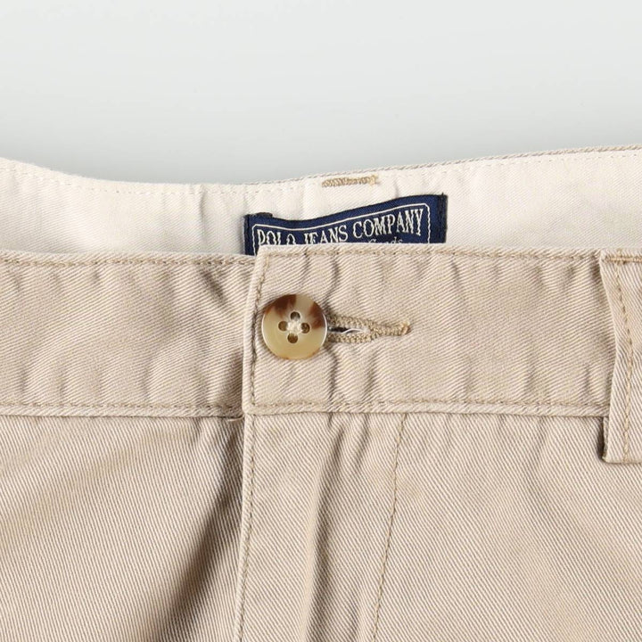 2000'S Ralph Lauren POLO JEANS COMPANY Chino Pants, Men's Size W34 (approx.) cotton Beige type Vintage Second Hand