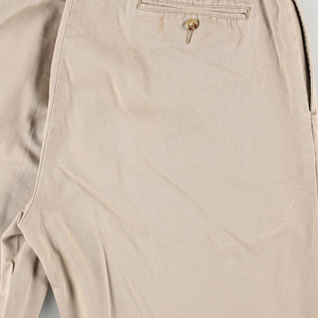 2000'S Ralph Lauren POLO JEANS COMPANY Chino Pants, Men's Size W34 (approx.) cotton Beige type Vintage Second Hand