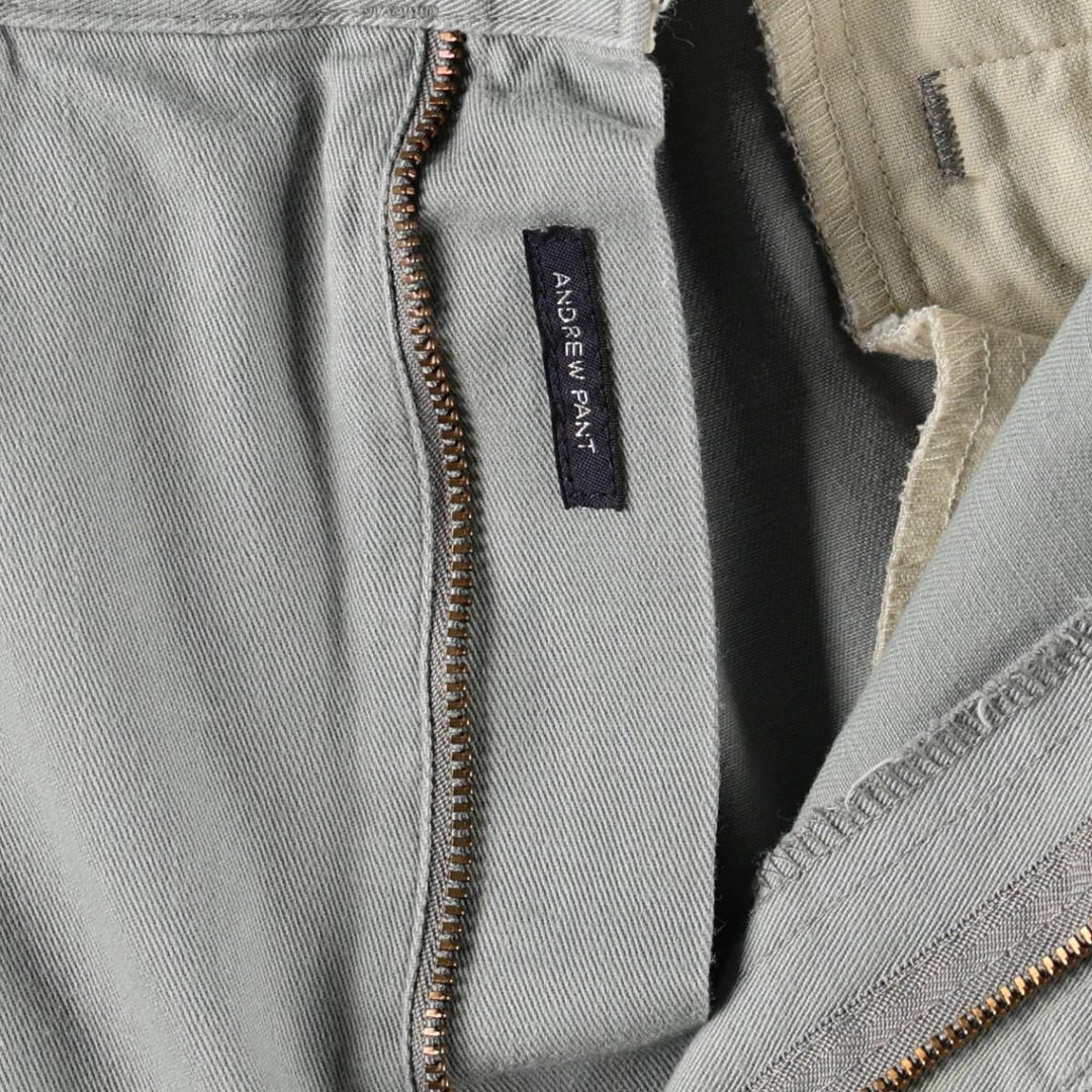 Ralph Lauren POLO RALPH LAUREN ANDREW PANT Two-pleat chino pants Men's size W30 cotton gray type Vintage Second Hand