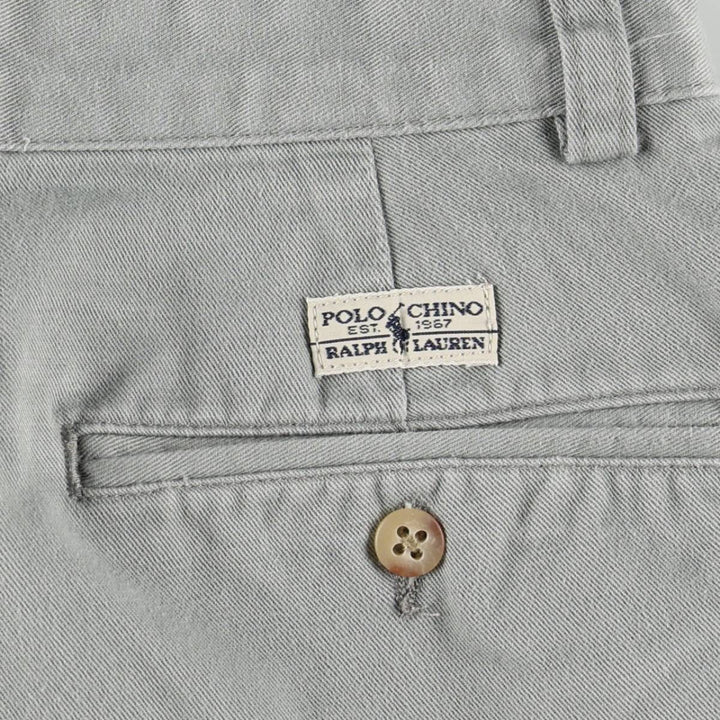 Ralph Lauren POLO RALPH LAUREN ANDREW PANT Two-pleat chino pants Men's size W30 cotton gray type Vintage Second Hand
