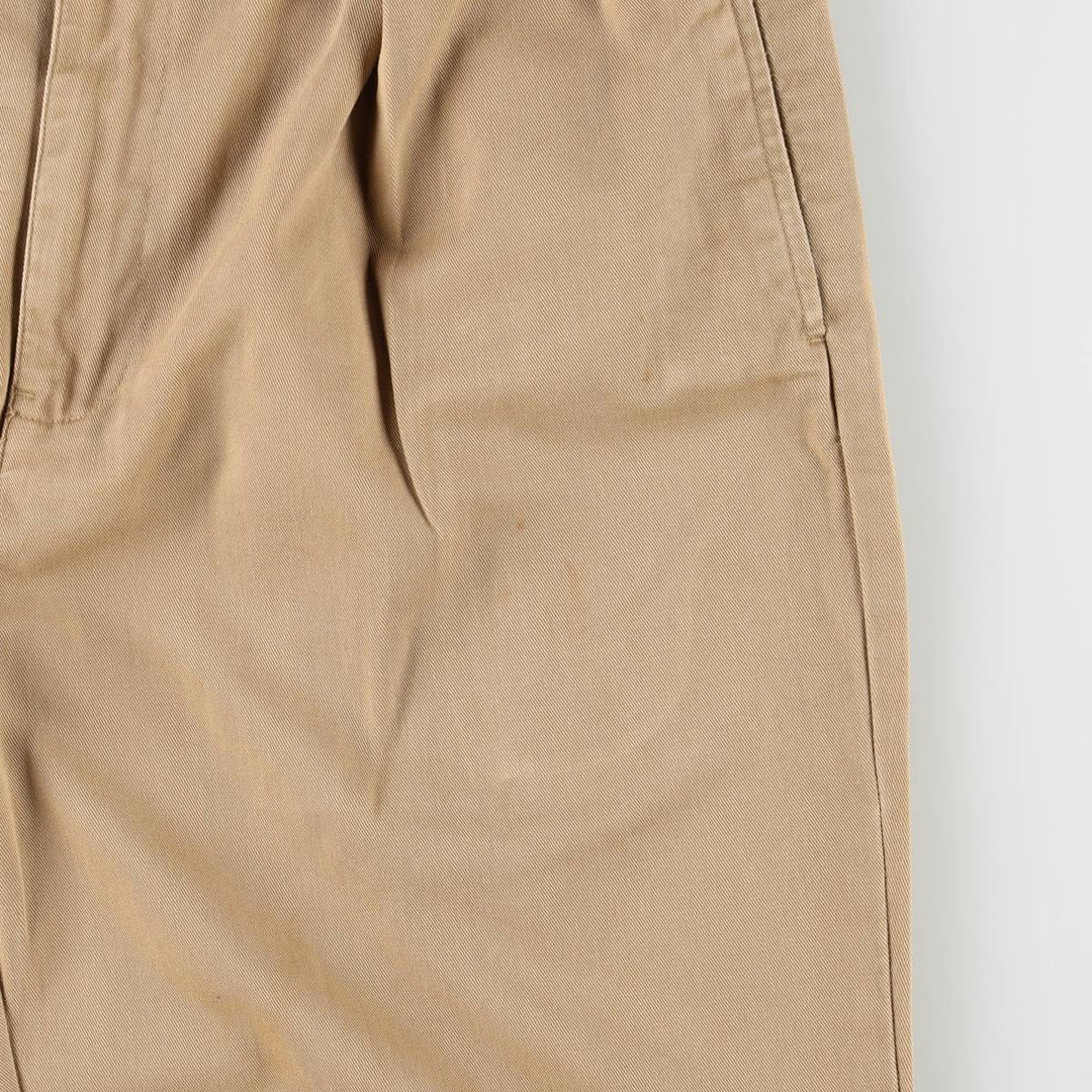 Ralph Lauren POLO by Ralph Lauren ANDREW PANT, two-pleat chino pants, men's, W32 equivalent cotton beige type brown Vintage Second Hand