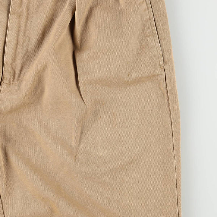 Ralph Lauren POLO by Ralph Lauren ANDREW PANT, two-pleat chino pants, men's, W32 equivalent cotton beige type brown Vintage Second Hand