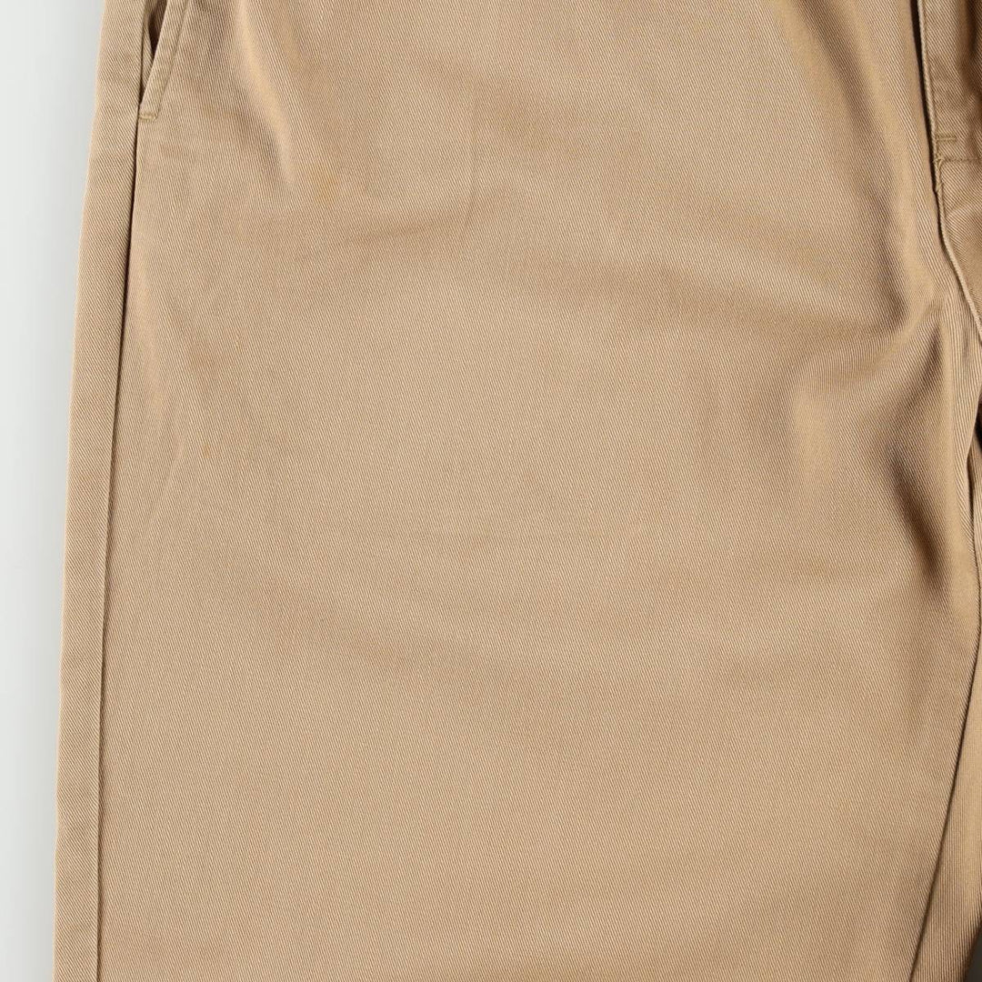 Ralph Lauren POLO by Ralph Lauren ANDREW PANT, two-pleat chino pants, men's, W32 equivalent cotton beige type brown Vintage Second Hand