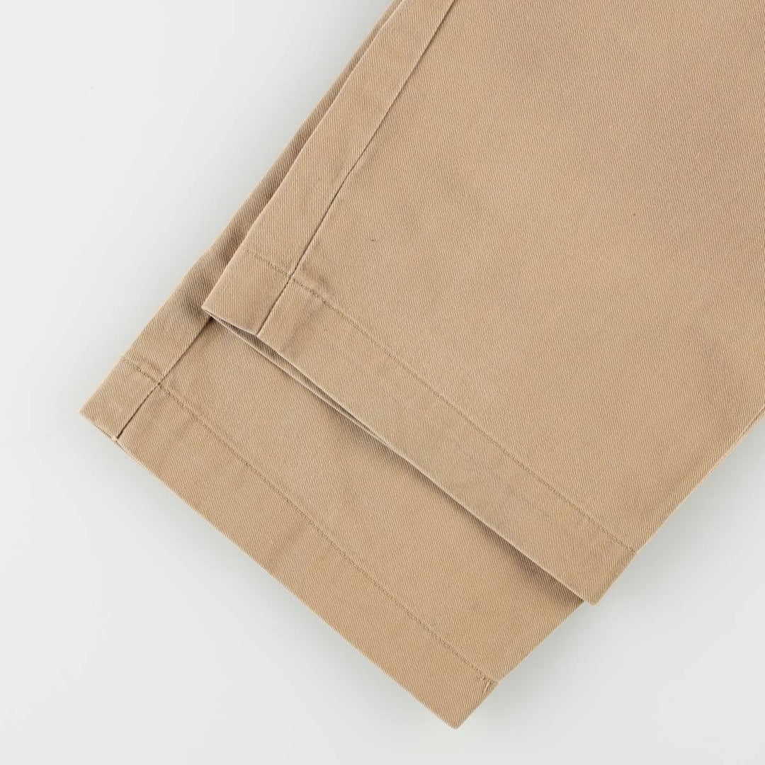 Ralph Lauren POLO by Ralph Lauren ANDREW PANT, two-pleat chino pants, men's, W32 equivalent cotton beige type brown Vintage Second Hand