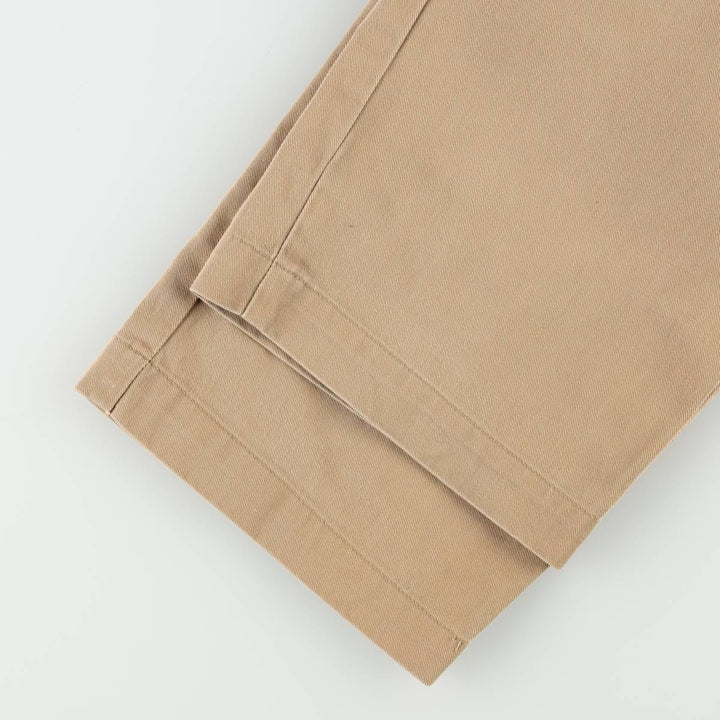 Ralph Lauren POLO by Ralph Lauren ANDREW PANT, two-pleat chino pants, men's, W32 equivalent cotton beige type brown Vintage Second Hand