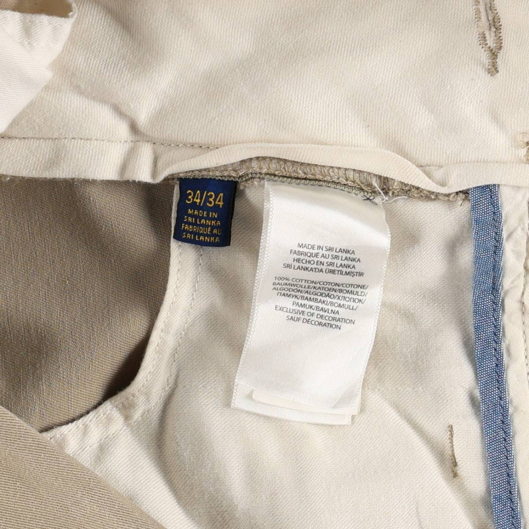 Ralph Lauren POLO RALPH LAUREN CLASSIC FIT Chino Pants, Men's W35 (approx.) cotton Khaki type beige Vintage Second Hand