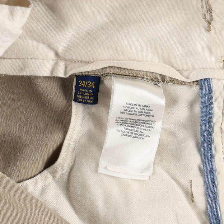 Ralph Lauren POLO RALPH LAUREN CLASSIC FIT Chino Pants, Men's W35 (approx.) cotton Khaki type beige Vintage Second Hand