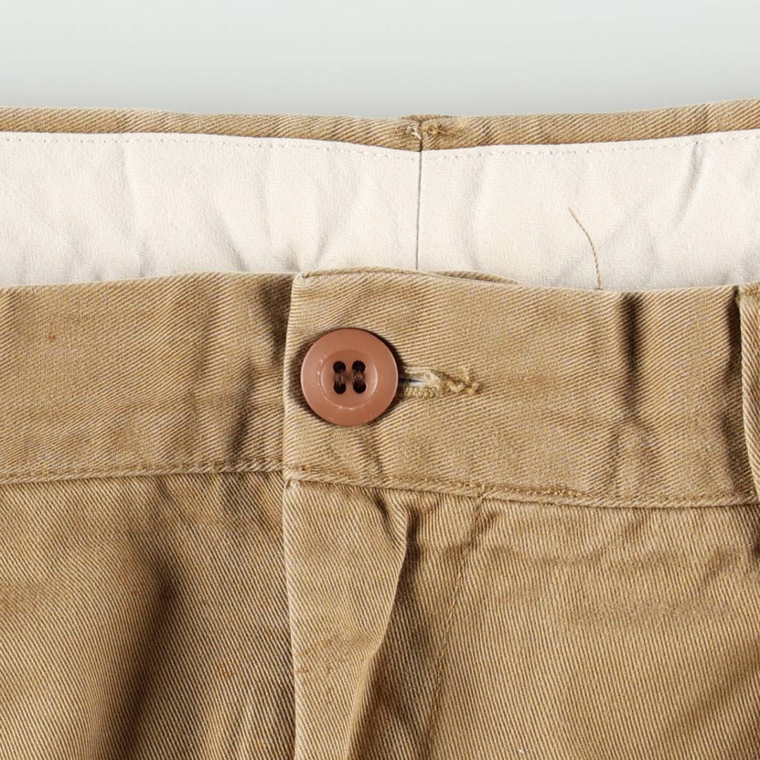 Ralph Lauren POLO by Ralph Lauren ETHAN PANT, two-pleat chino pants, men's size W35 cotton brick settler Vintage Second Hand