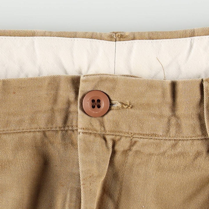 Ralph Lauren POLO by Ralph Lauren ETHAN PANT, two-pleat chino pants, men's size W35 cotton brick settler Vintage Second Hand