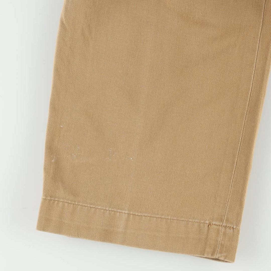 Ralph Lauren POLO by Ralph Lauren ETHAN PANT, two-pleat chino pants, men's size W35 cotton brick settler Vintage Second Hand