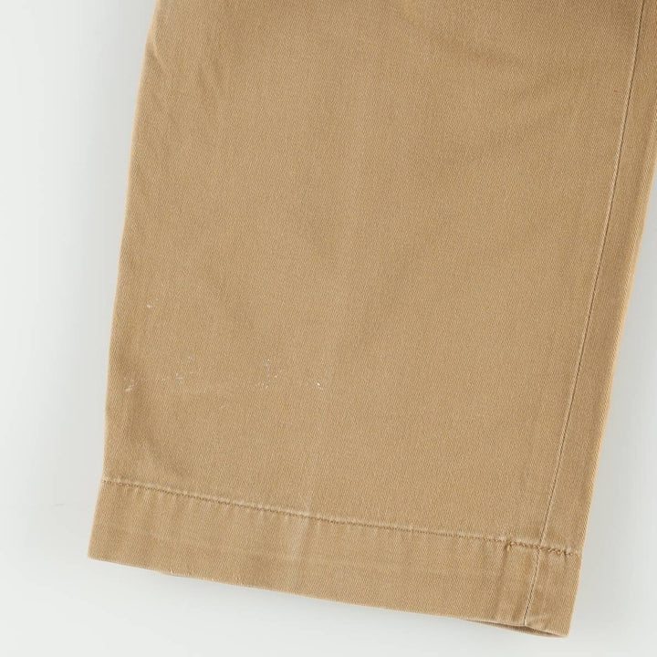 Ralph Lauren POLO by Ralph Lauren ETHAN PANT, two-pleat chino pants, men's size W35 cotton brick settler Vintage Second Hand