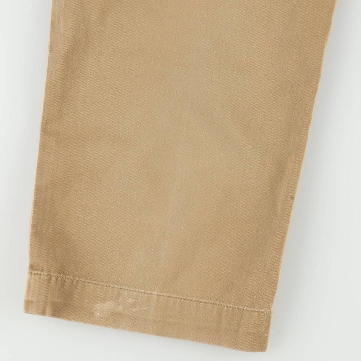Ralph Lauren POLO by Ralph Lauren ETHAN PANT, two-pleat chino pants, men's size W35 cotton brick settler Vintage Second Hand