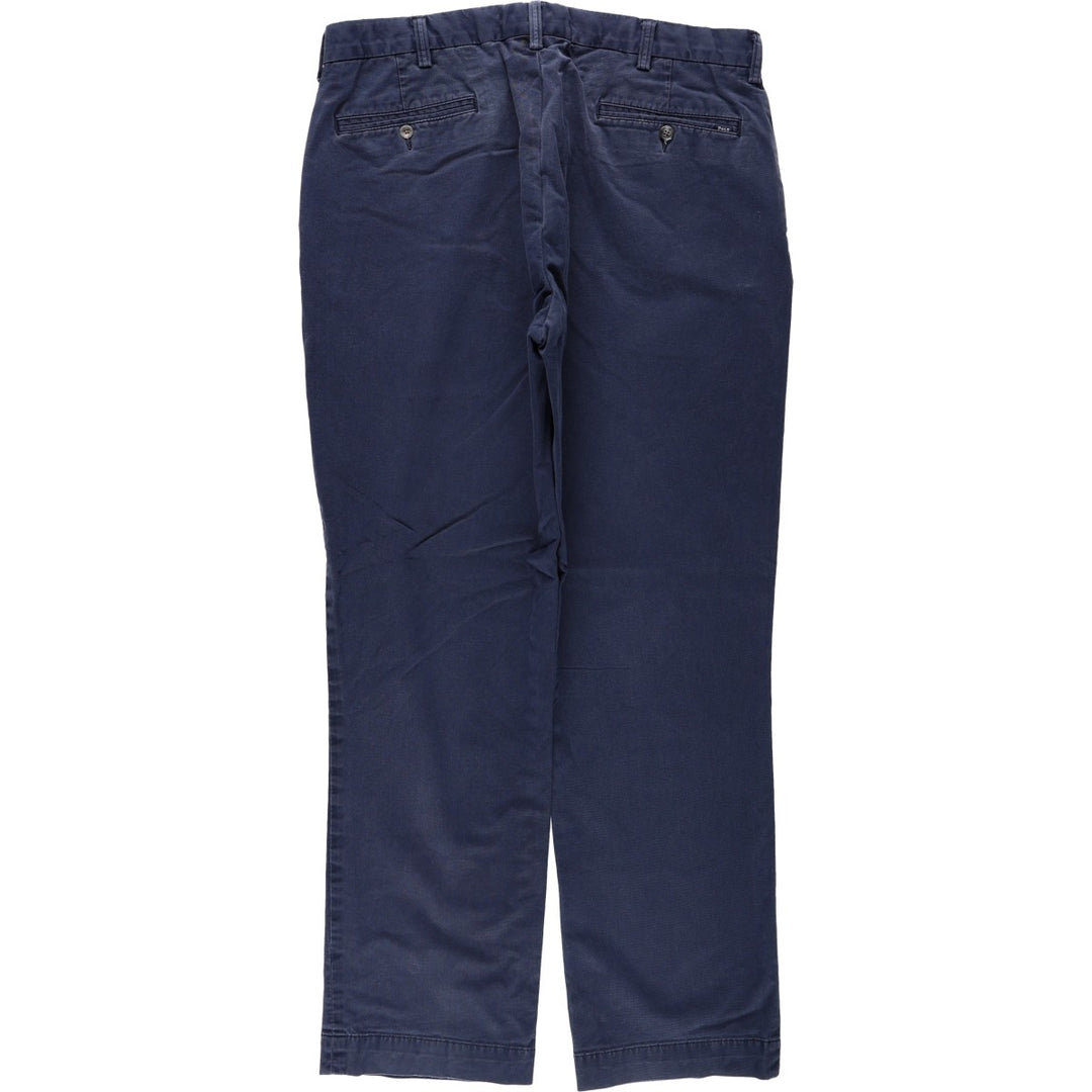 Ralph Lauren POLO RALPH LAUREN STRETCH CLASSIC FIT Chino Pants, Men's W37 (approx.) cotton navy blue type Vintage Second Hand