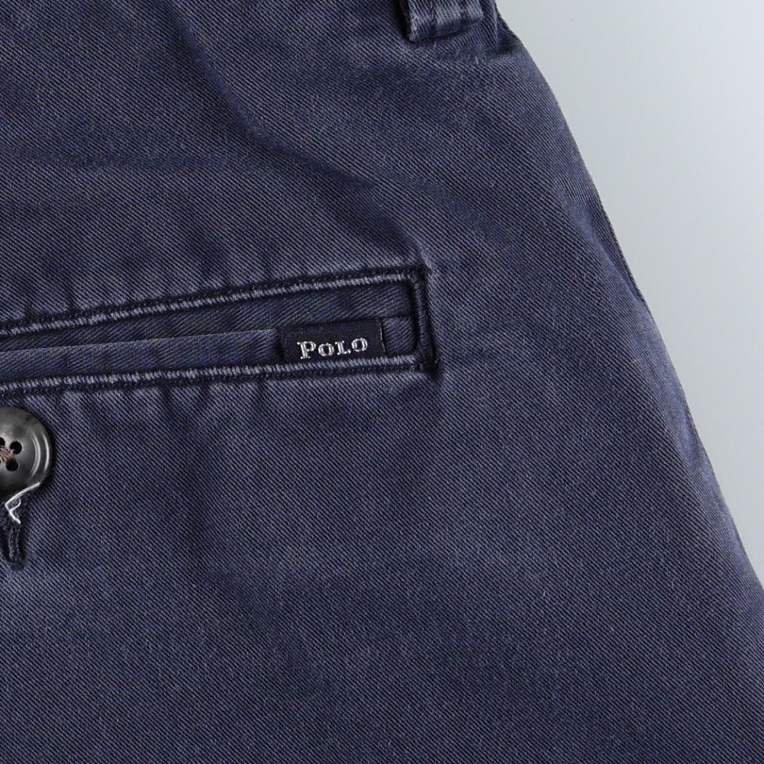 Ralph Lauren POLO RALPH LAUREN STRETCH CLASSIC FIT Chino Pants, Men's W37 (approx.) cotton navy blue type Vintage Second Hand