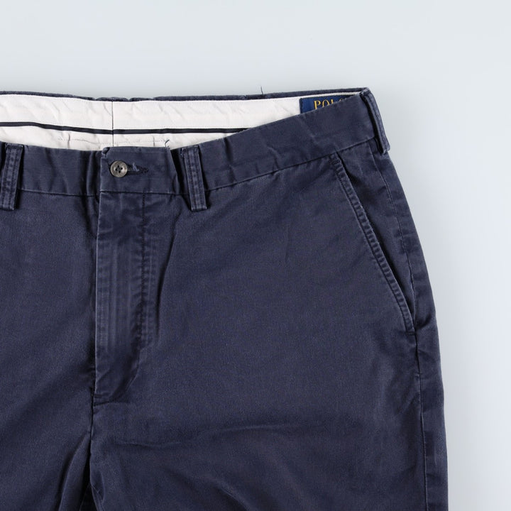 Ralph Lauren POLO RALPH LAUREN STRETCH CLASSIC FIT Chino Pants, Men's W37 (approx.) cotton navy blue type Vintage Second Hand
