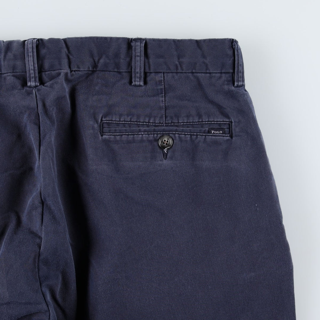 Ralph Lauren POLO RALPH LAUREN STRETCH CLASSIC FIT Chino Pants, Men's W37 (approx.) cotton navy blue type Vintage Second Hand