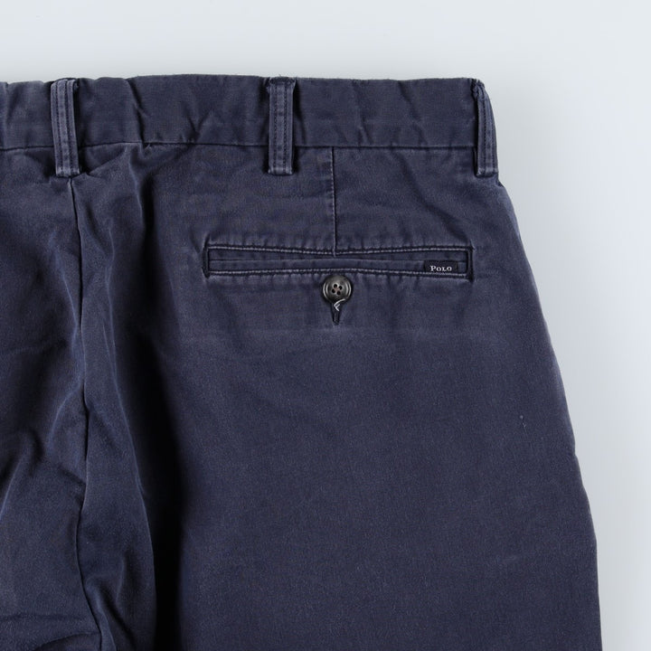 Ralph Lauren POLO RALPH LAUREN STRETCH CLASSIC FIT Chino Pants, Men's W37 (approx.) cotton navy blue type Vintage Second Hand