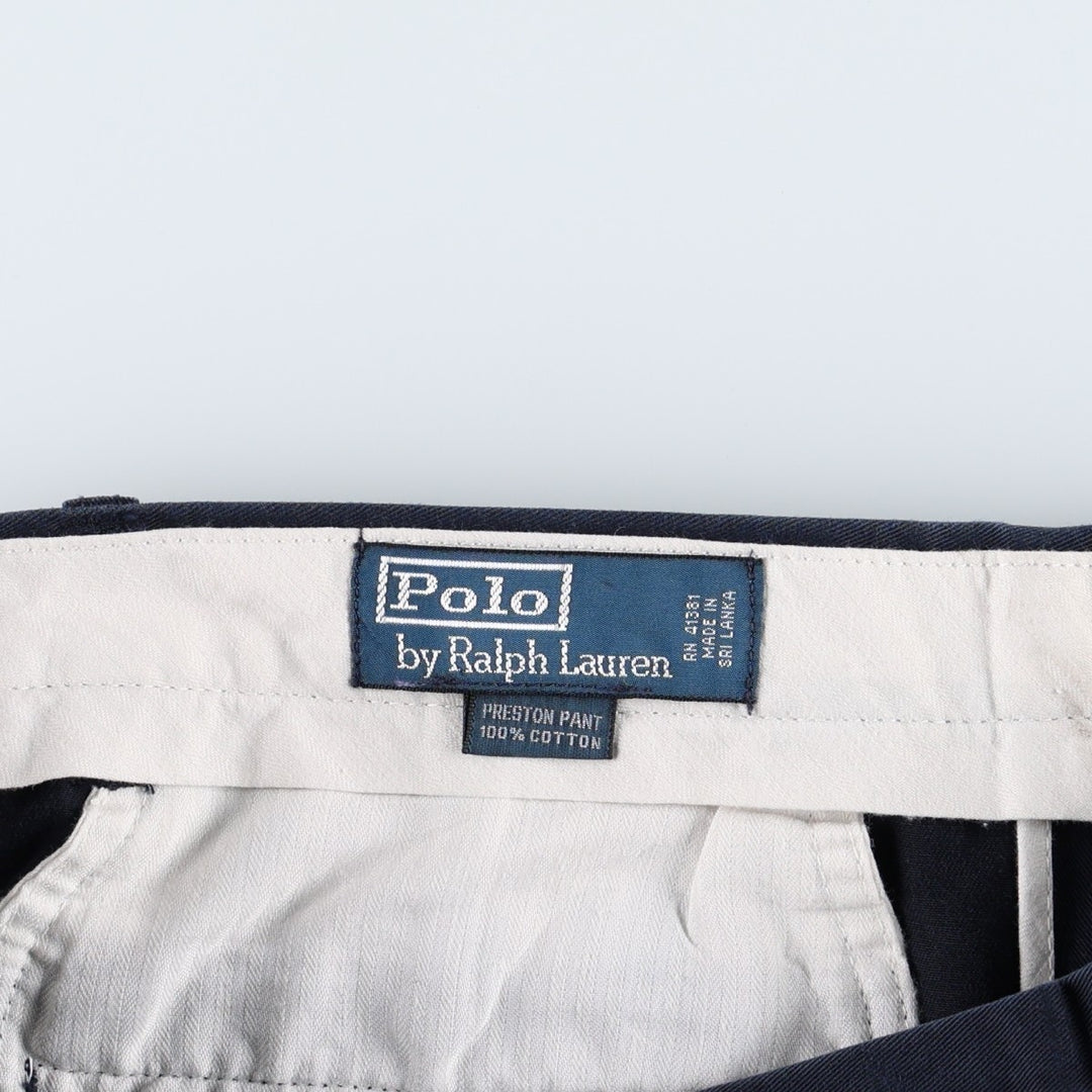 Ralph Lauren POLO by Ralph Lauren PRESTON PANT, Men's Chino Pants, Size W33 cotton navy blue type Vintage Second Hand